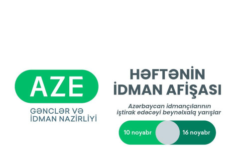 Beynəlxalq yarışlar üzrə HƏFTƏNİN İDMAN AFİŞASI