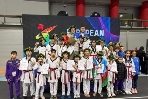 Azərbaycan taekvondoçuları Avropa birinciliyində 15 medalla fərqləniblər - FOTO/VİDEO