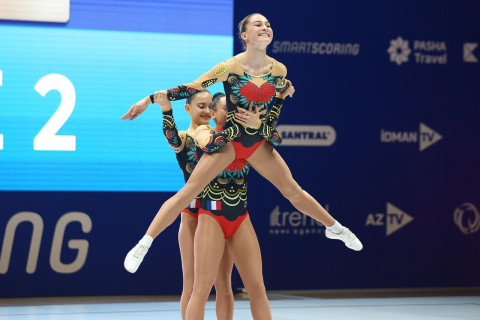 Gəncədə aerobika gimnastikası üzrə Avropa çempionatına yekun vurulub - YENİLƏNİB