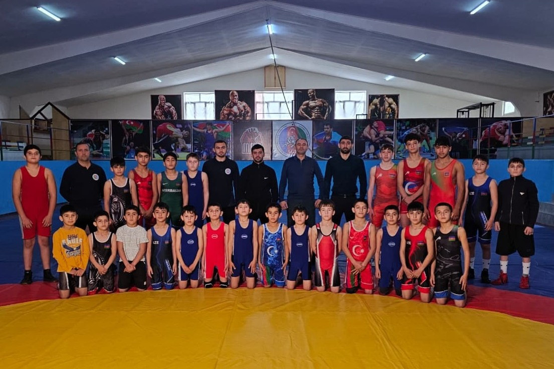 В селе Шамкирского района открыт новый зал для борьбы - ВИДЕО