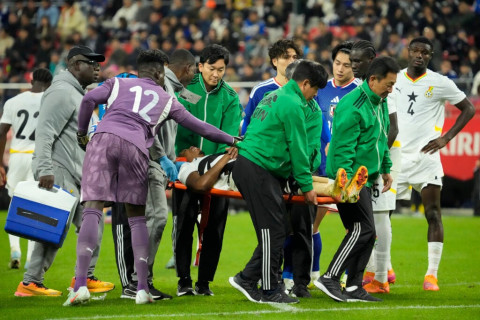 Japan’s Ao Tanaka causes serious injury to Ghana’s Abu Francis in friendly - VIDEO