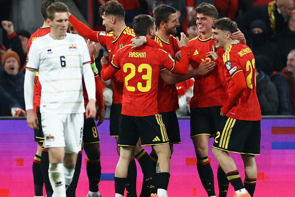 Бельгия разгромила Лихтенштейн, Уэльс переиграл Северную Македонию - ВИДЕО