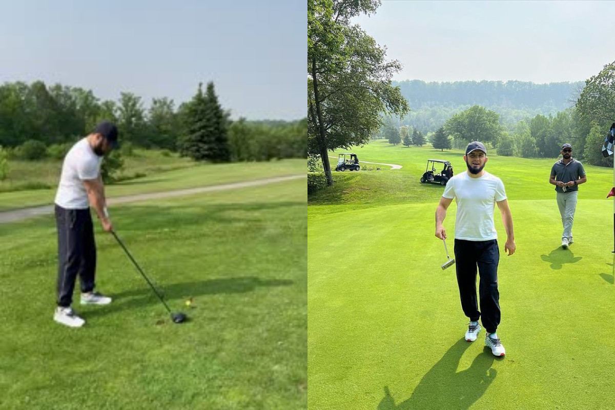 WATCH: Islam Makhachev shares golf video while reigning as UFC welterweight champion
