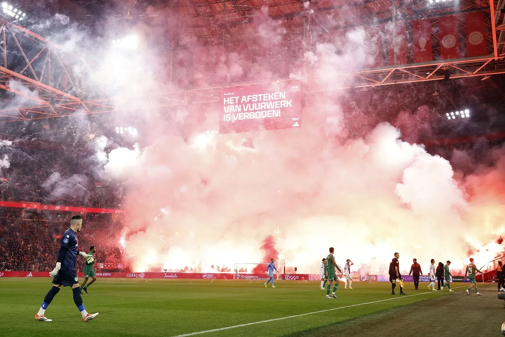 WATCH: Ajax vs Groningen match halted due to fan disturbances