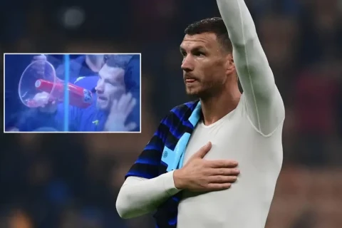 Edin Ceko əlinə meqafon alıb azarkeşlərə səsləndi