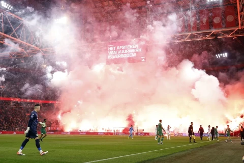 WATCH: Ajax vs Groningen match halted due to fan disturbances