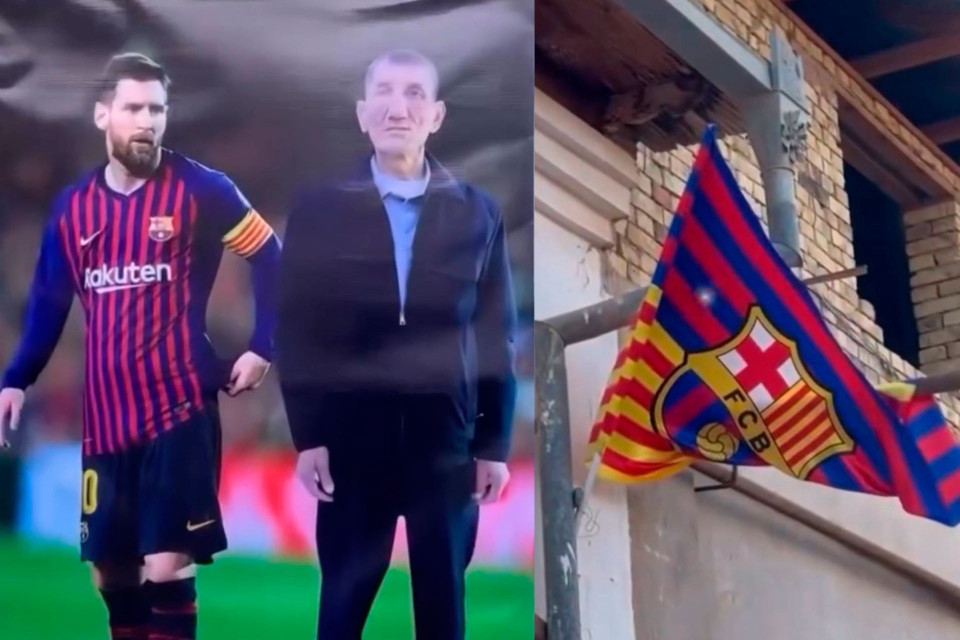 Özbəkistanda qeyri-adi hadisə: Gəlin Messinin fotosuna kelin-salam verdi - VİDEO