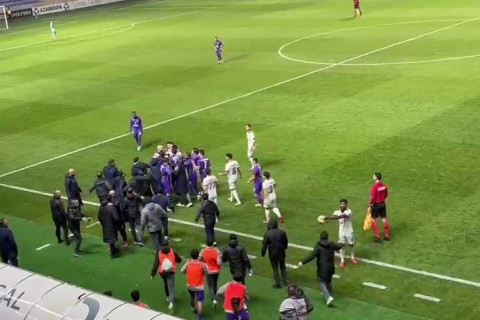В матче "Сумгайыт" - "Имишли" произошла потасовка - ВИДЕО