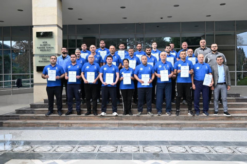 Mingəçevirdə futbol üzrə “D” kateqoriyalı məşqçilik kursu keçirildi - FOTO