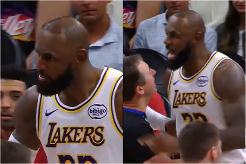 Lebron Ceyms özündən çıxdı və hakimə hücum etdi - VİDEO