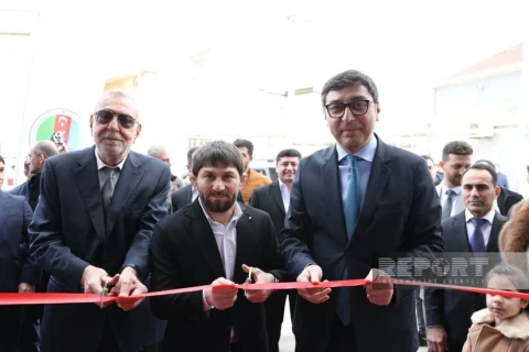 Zabrat qəsəbəsində yunan-Roma güləşi zalı istifadəyə verilib - FOTO