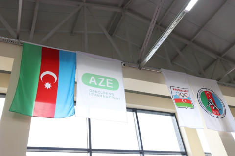 Zabrat qəsəbəsində yunan-Roma güləşi zalı istifadəyə verilib - FOTO