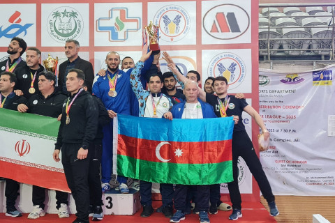 Сборная Азербайджана по зорхане и пехлеванской борьбе успешно выступила на Кубке мира - ФОТО