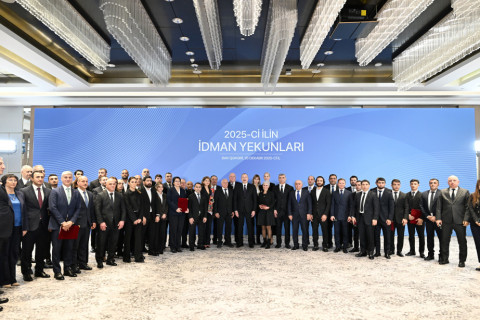 Prezident İlham Əliyev 2025-ci ilin idman yekunlarına həsr olunan mərasimdə iştirak edib