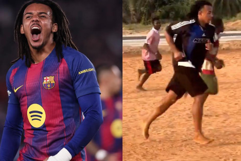 Jul Kunde Milad günlərində uşaqlarla futbol oynadı - VİDEO