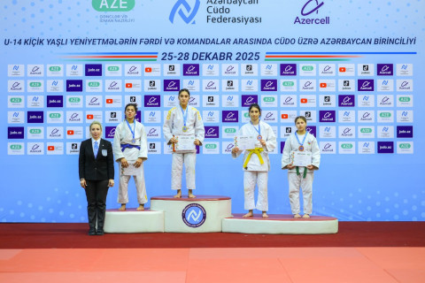 14 yaşadək cüdoçular arasında Azərbaycan birinciliyində daha altı çəkidə mükafatçılar bəlli olub - YENİLƏNİB + FOTO/VİDEO
