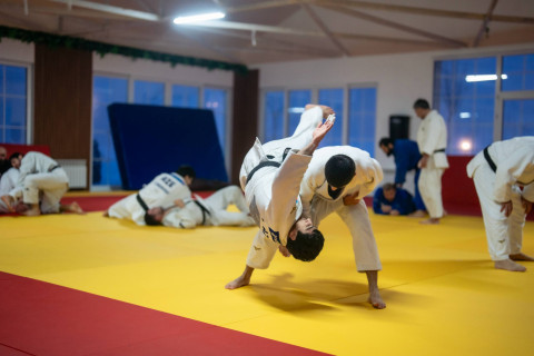 Şamaxıda cüdoçuların hazırlıq prosesi davam edir - FOTO
