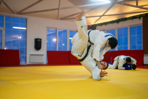 Şamaxıda cüdoçuların hazırlıq prosesi davam edir - FOTO
