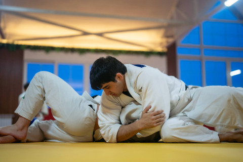 Şamaxıda cüdoçuların hazırlıq prosesi davam edir - FOTO