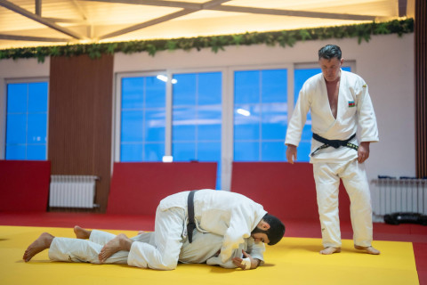 Şamaxıda cüdoçuların hazırlıq prosesi davam edir - FOTO