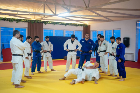 Şamaxıda cüdoçuların hazırlıq prosesi davam edir - FOTO