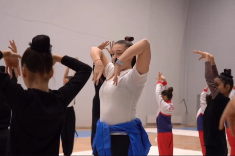 В Шеки прошел мастер-класс для юных гимнастов - ФОТО