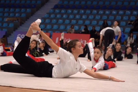 В Шеки прошел мастер-класс для юных гимнастов - ФОТО