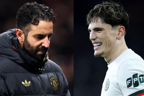 Alejandro Garnacho reacts to Ruben Amorim’s dismissal from Manchester United