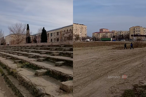 Sumqayıtda bir vaxtlar gənclərin sevimli məkanı olan stadion bərbad vəziyyətdədir – VİDEO