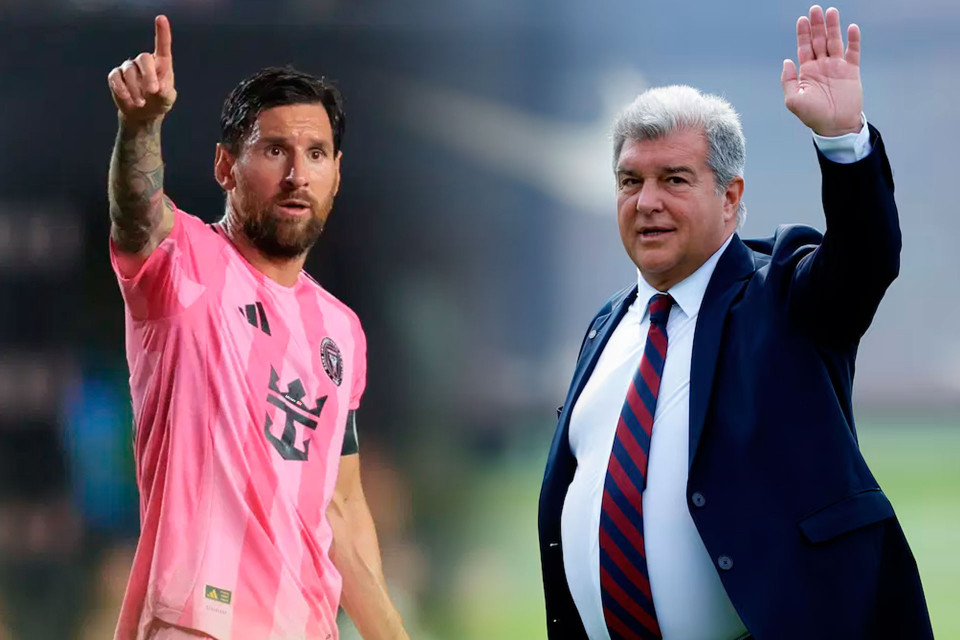 Laporta özünü Messi kimi apardı - VİDEO