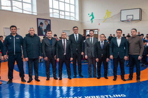 Göyçayda dörd güləş zalı istifadəyə verilib - FOTO