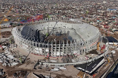 Dünya Köçəri Oyunlarının açılışı olacaq stadionda işlərin 80 faizi yekunlaşıb - VİDEO