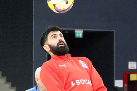 Futzal millisi Danimarka ilə oyun öncəsi son məşqə çıxıb