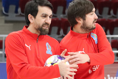 Futzal millisi Danimarka ilə oyun öncəsi son məşqə çıxıb