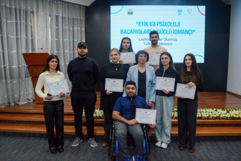 İdmançılar üçün etik və psixoloji inkişaf layihəsi uğurla başa çatdı - FOTO