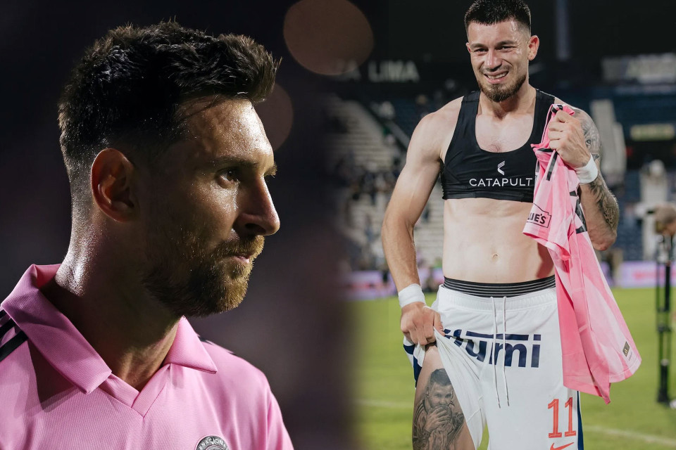 Budunda Messinini tatusunu gəzdirirdi, meydanda üz-üzə gəldi - VİDEO