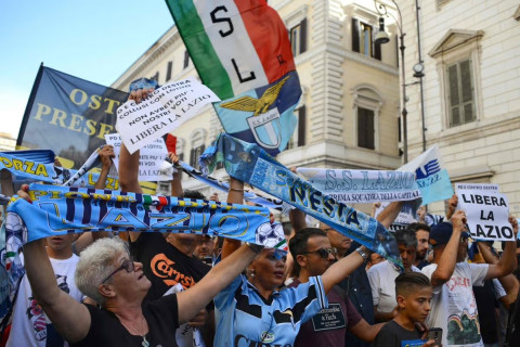 Lazio fans stage protest against club president Lotito during dramatic win over Genoa