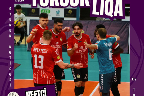 Kişi voleybolçular arasında Azərbaycan Yüksək Liqasında 14-cü tura yekun vurulub