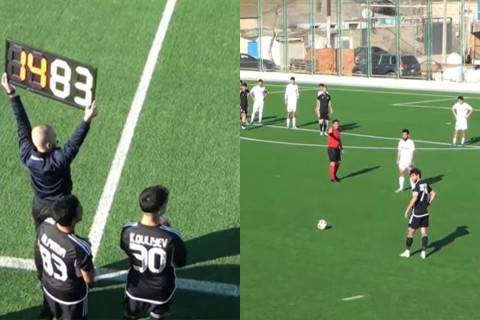 Azərbaycan çempionatında baş məşqçi ilə futbolçu arasında gərgin anlar yaşandı - VİDEO