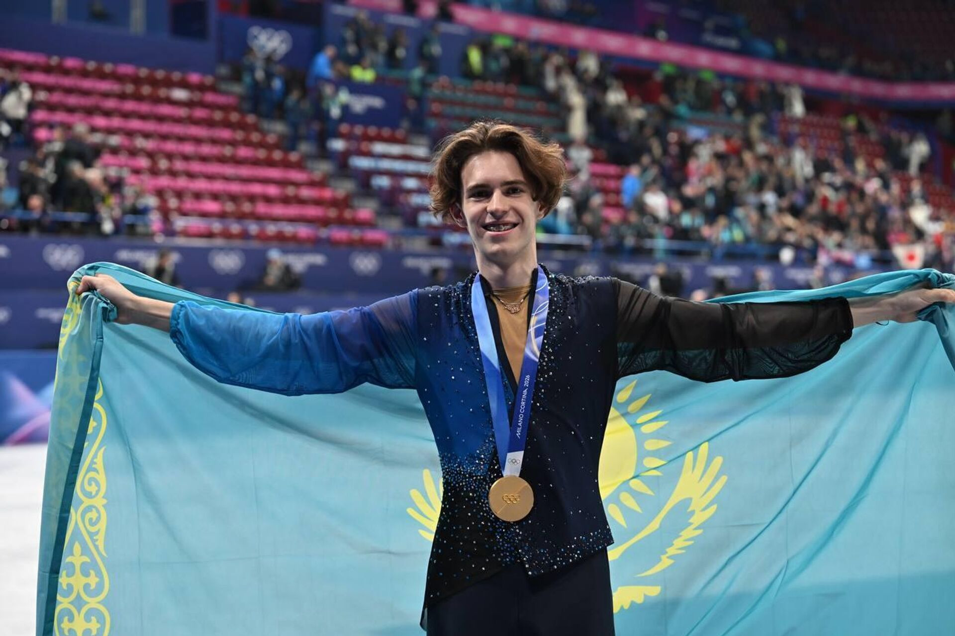 Snoop Dogg meets Olympic figure skating champion Shaidorov in Milan