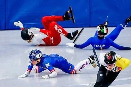 Olimpiada-2026: Amerikalı idmançı polşalı konkisürənin üzünü kəsib