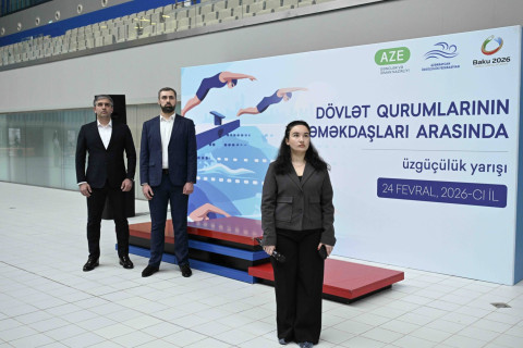 Dövlət qurumlarının əməkdaşları arasında üzgüçülük yarışı keçirilib - YENİLƏNİB + FOTO/VİDEO