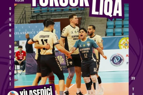 Kişi voleybolçular arasında Azərbaycan Yüksək Liqasında 15-ci tura yekun vurulub