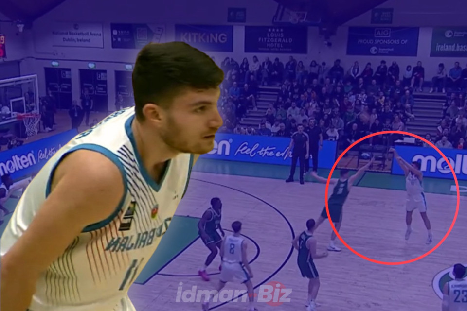 Azərbaycan basketbolçusunun atışı sosial şəbəkələrdə geniş müzakirə olundu - VİDEO