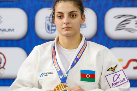 Вюсаля Гаджиева завоевала серебряную медаль на Кубке Европы по дзюдо среди молодежи - ФОТО