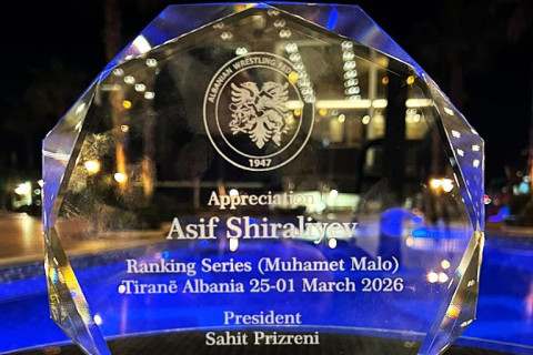 Азербайджанский судья выбран лучшим на турнире по борьбе в Тиране