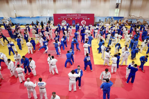 Azərbaycan cüdoçuları Özbəkistanda beynəlxalq təlim-məşq toplanışına qatılıblar - FOTO