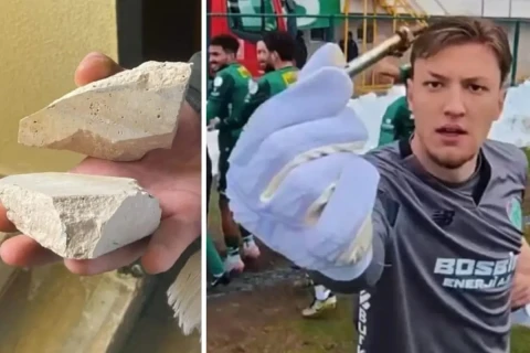 Türkiyədə rəqib komandanı və azarkeşləri daşa basdılar - FOTO/VİDEO