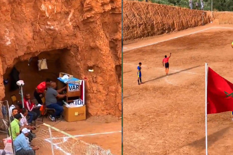 Mərakeşin həvəskar futbol liqasında qeyri-adi VAR sistemi - VİDEO