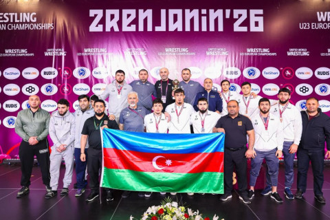 Сборная Азербайджана заняла второе место на ЧЕ U-23 по борьбе